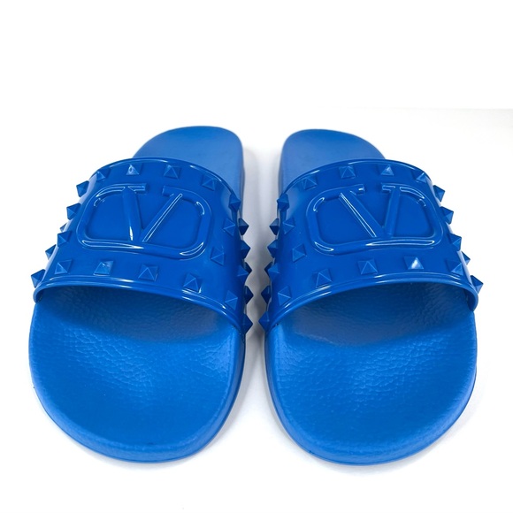 VALENTINO GARAVANI VLogo ROCKSTUD Logo Rubber Slide Men Sandals EU 46 - US 13 - Picture 11 of 13
